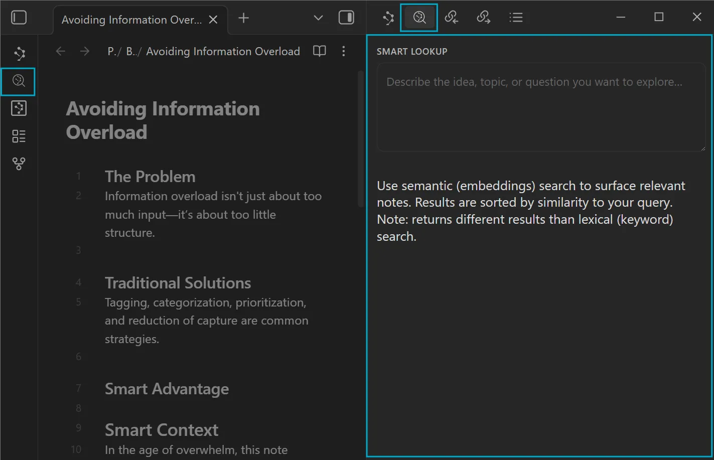 Smart Connections Lookup 视图